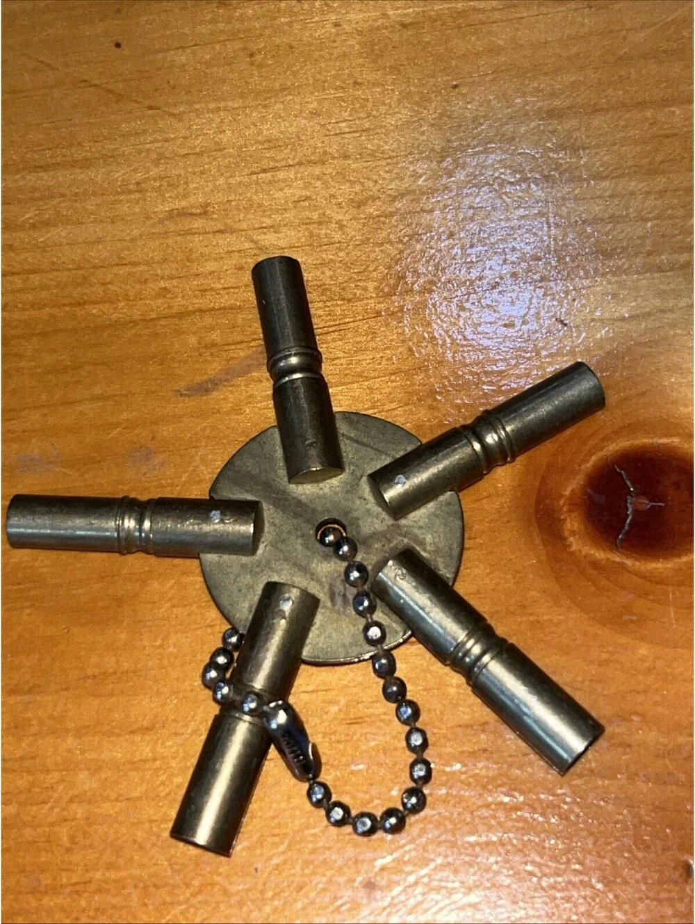 5 Prong Solid Brass Clock Keys Assortment #3,5,7,9,11